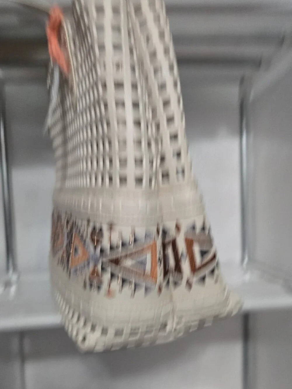 Steve Madden Cream Woven Hobo with Brown & Tan Accents